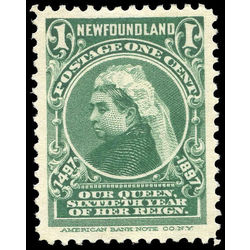 newfoundland stamp 61 queen victoria 1 1897