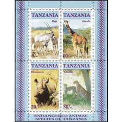 tanzania stamp 322a endangered wildlife 1986