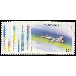 tanzania stamp 1160 6 military aircraft 1994