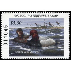 us stamp rw hunting permit rw nc8 north carolina redheads 5 1990
