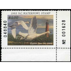 us stamp rw hunting permit rw nc11 north carolina tundra swans 5 1993