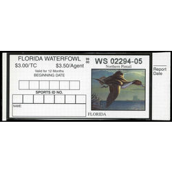 us stamp rw hunting permit rw fl21 florida pintail 3 1999