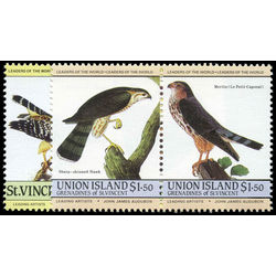 st vincent stamp 810 audubon birds 1985