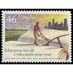 canada stamp 1810 frontier college farmer ploughing an open book 46 1999