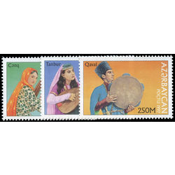 azerbaijan stamp 656 8 traditional musical instruments 1997