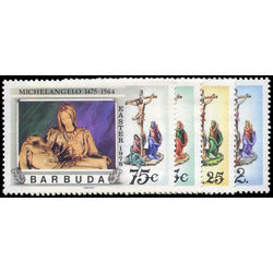 barbuda stamp 328 31 works by michelangelo 1978