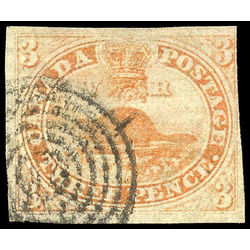 canada stamp 1 beaver 3d 1851 u f vf 011
