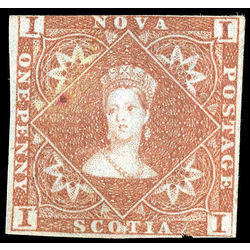 nova scotia stamp 1 pence issue victoria 1d 1853 m f 005