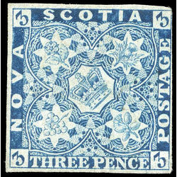 nova scotia stamp 2 pence issue 3d 1851 m f 003