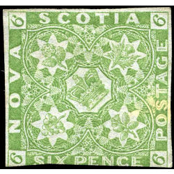 nova scotia stamp 4 pence issue 6d 1851 m f 005