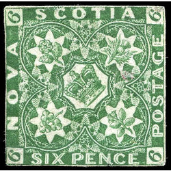nova scotia stamp 5 pence issue 6d 1857 m f 010