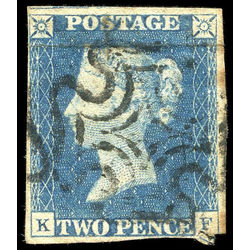 great britain stamp 2 queen victoria two penny blue 2p 1840 U F 005