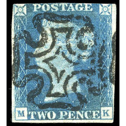 great britain stamp 2 queen victoria two penny blue 2p 1840 U F 006