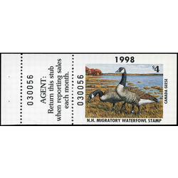 us stamp rw hunting permit rw nh16a new hampshire canada geese 4 1998