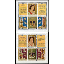 cook islands stamp 486 7 coronation of queen elizabeth ii 25th anniv 1978