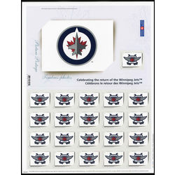 canada stamp pp picture postage pp8 winnipeg jets secondary logo 59 2011 M PANE
