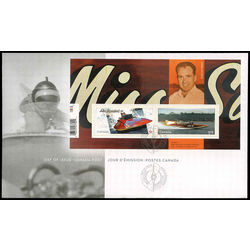 canada stamp 2486 miss supertest 2011 FDC