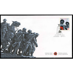 canada stamp 2342 detail of national war memorial in ottawa on 2009 FDC
