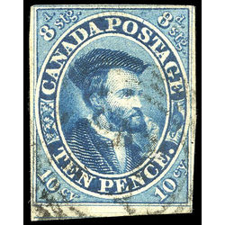 canada stamp 7 jacques cartier 10d 1855 u f vf 014
