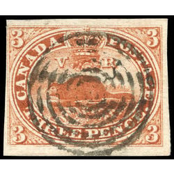 canada stamp 4 beaver 3d 1852 u vf 023