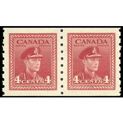 canada stamp 267 pair king george vi 1943