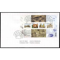 canada stamp 2424 baby wildlife definitives souvenir sheet 2011 FDC
