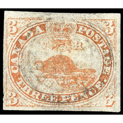 canada stamp 1 beaver 3d 1851 u vf 012