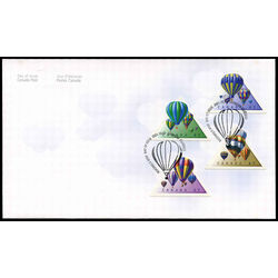 canada stamp 1921 se hot air balloons 2001 FDC