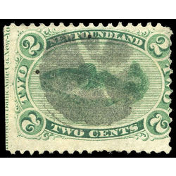 newfoundland stamp 24a codfish 2 1866 u vg 003