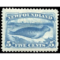 newfoundland stamp 53 harp seal 5 1880