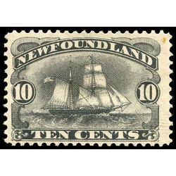 newfoundland stamp 59i schooner 10 1887 m f vf 001