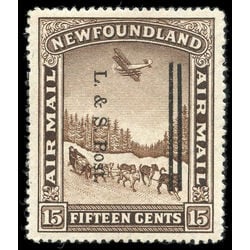 newfoundland stamp 211ii dog sled and airplane 15 1933