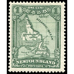 newfoundland stamp 145i map of newfoundland 1 1928 m f 002