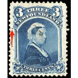 newfoundland stamp 34ii queen victoria 3 1873 u vf 001