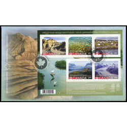 canada stamp 2857 unesco world heritage sites in canada 8 60 2015 FDC
