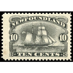 newfoundland stamp 59 schooner 10 1887 m vfnh 006
