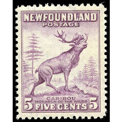 newfoundland stamp 257 caribou 5 1941 m vfnh 002