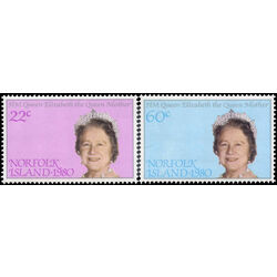 norfolk island stamp 271 2 queen mother elizabeth 1980