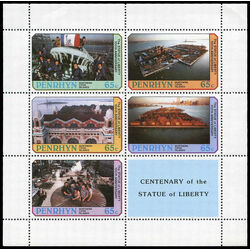 penrhyn stamp 350 statue of liberty centenary 1987