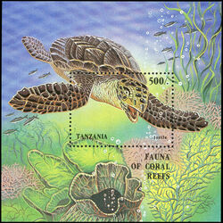 tanzania stamp 1411 sea life 1995