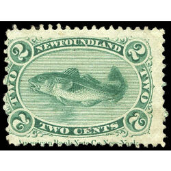 newfoundland stamp 24 codfish 2 1871 m f 010