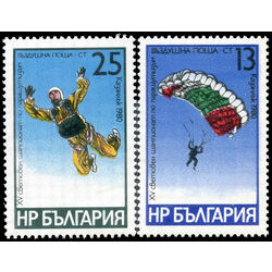bulgaria stamp c147 8 15th world parachute championships 1980