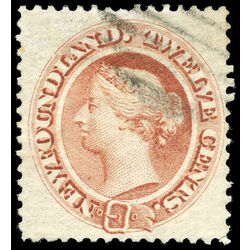 newfoundland stamp 28 queen victoria 12 1870 u vf 007