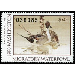 us stamp rw hunting permit rw wa5 washington pintails and sour duck 5 1990