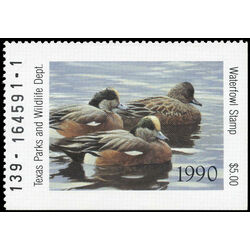 us stamp rw hunting permit rw tx10 texas american widgeons 5 1990