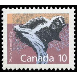 canada stamp 1160a skunk perf 13 1 x 12 8 10 1991