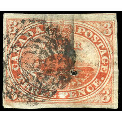 canada stamp 1 beaver 3d 1851 u fil 013