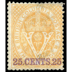 british columbia vancouver island stamp 11 surcharge 1867 u f 015