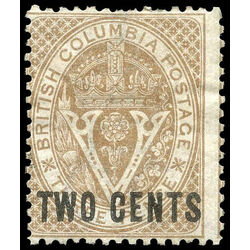 british columbia vancouver island stamp 8 surcharge 1867 m vgog 014