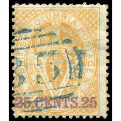 british columbia vancouver island stamp 11 surcharge 1867 u f 019